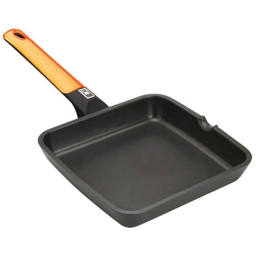 Grill BRA Efficient - 28x28 cm, Aluminio, Negro, Naranja