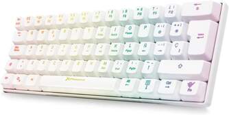 TECLADO PHOENIX MIRAGE RGB MECANICO GAMING BLANCO