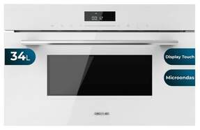 Horno microondas Cecotec MW703800 - 34 litros, modo Grill y Defrost, control táctil, cristal blanco