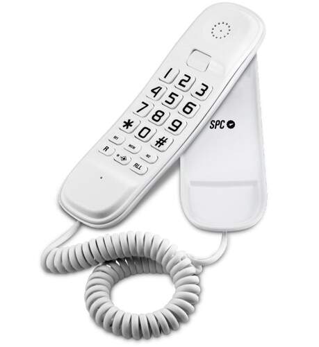 Teléfono SPC Original Lite 3601V - 10 Memorias indirectas + 2 Directas, Mute, Blanco