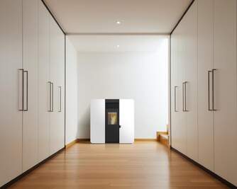 ESTUFA A PELLET RED POD FIRST SLIM 8KW WHITE (CANA