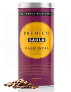 Caf&eacute; en grano Saula Dark India 30121643 - Caf&eacute; Premium, Notas de chocolate negro y nuez moscada,500g