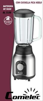 BATID. VASO COMELEC BL7156 800W 1,5L V/C INOX