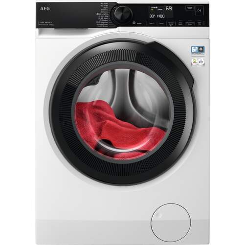 Lavadora AEG LFR7304L4B - 11 kg, 1400 rpm, Prosteam, 12 programas, Display, Blanca