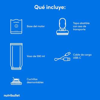 BATID. VASO NUTRIBULLET NBP013GM 7,4V 590ML USB-C GRIS