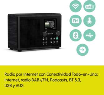RADIO FM/INTERNET PURE CLASSIC H4I NEGRO CENIZA