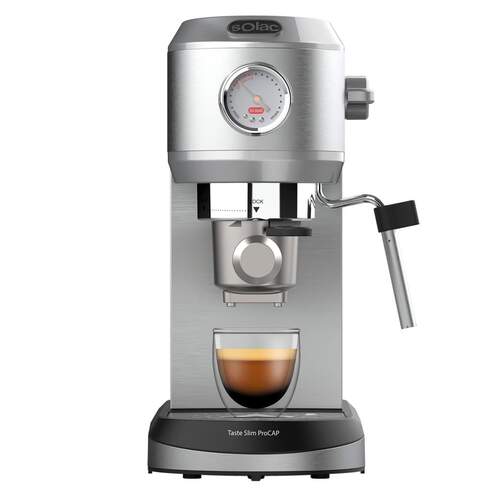 Cafetera Solac CE4523 Taste Slim ProCap - 20 Bares, Vaporizador, Thermoblock, Café molido y cápsulas