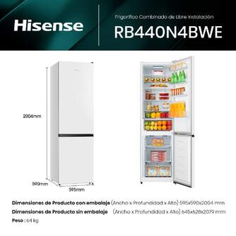 FRICOM. HISENSE RB440N4BWE 200x60 BLANCO