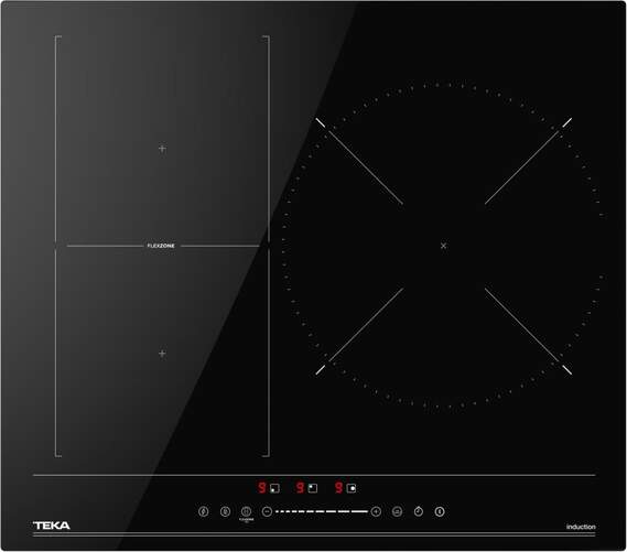 Placa Inducción Teka IBF 63200 BK - 4 Zonas (3+ Flex Combinada), 60cm, MultiSlider, 9 Potencias