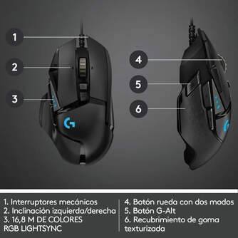 RATON LOGITECH G502 HERO EWR2 25600 DPI