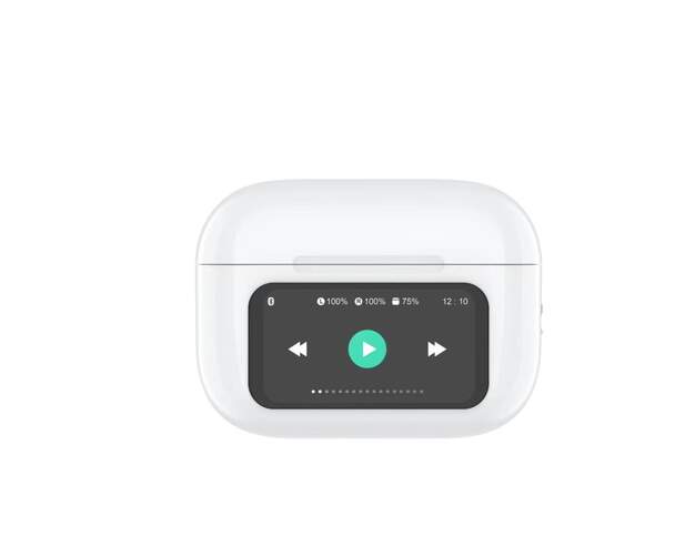 Auriculares DCU Bluetooth con pantalla - Blanco, TWS (True Wireless Stereo), micrófono integrado