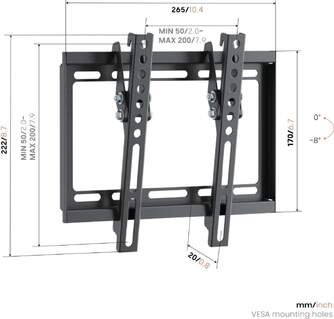SOPORTE TV VOGEL%%%#39;S UP2013 INCLINABLE 19%%%quot;-43%%%quot;
