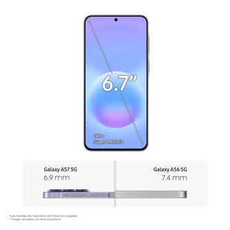 SMARTPHONE SAMSUNG A57 5G 8/128 6,7%%%quot; VIOLET