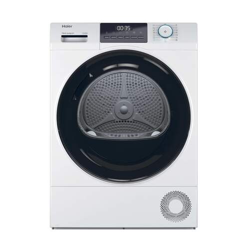 Secadora Bomba de Calor Haier HD80E929ES - 8 kg, 15 Programas + Remoto, Clase E, Blanco