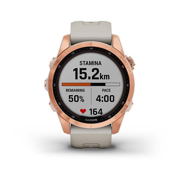 Garmin Fénix 7S Solar Gold Beige 1.2", Pulse+OX, Mapas