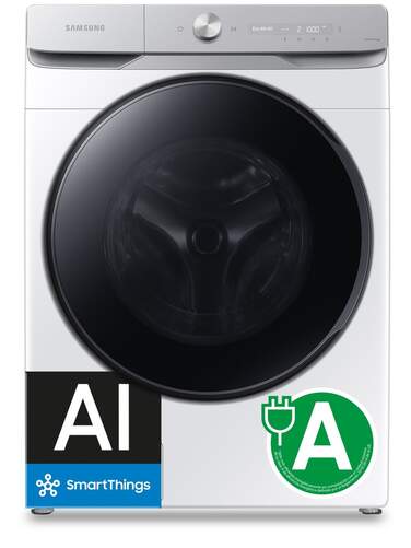 Lavadora Samsung WF20DG8650BWU3 - 20 kg, 1100 rpm, Display, Clase A, Blanco