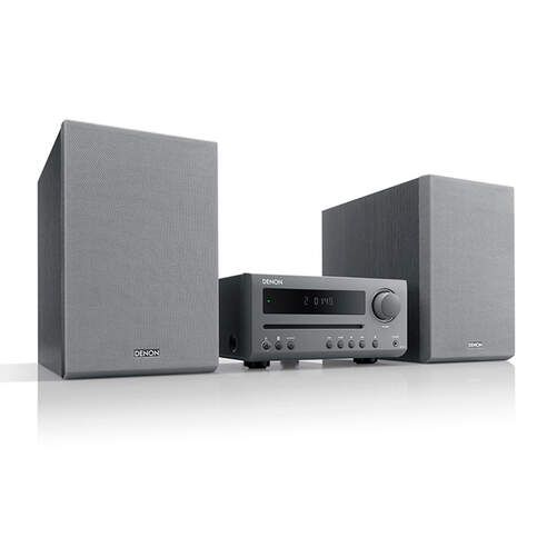 Cadena Denon DT1 Gris - 30W 6 oh 1kHz, 2 Ch, 20-20kHz, CD, BT Radio AM/FM