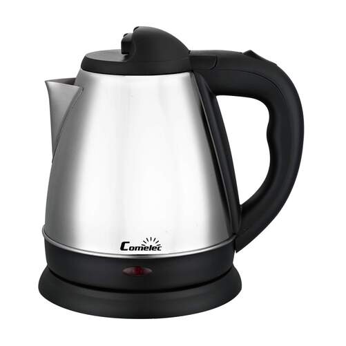 Hervidor Comelec WK7316 - 1,2 L, 1350 W, base giratoria 360º, visor graduado, Inox