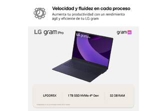 PORTATIL LG GRAM PRO 16%%%quot; 16Z90TS U9 32GB 1TB