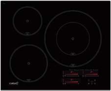 Placa Inducci&oacute;n Cata INSB 6032 BK - 3 Zonas (Grande 32cm), 60cm, 9 Potencias+Boost, 7100W