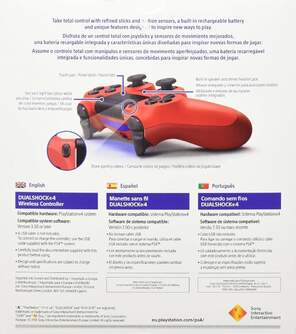 MANDO SONY PS4 DUALSHOCK DS4 V.2 ROJO
