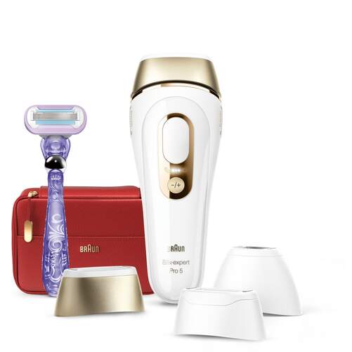 Depiladora Braun PL5267 - Tecnolog&iacute;a de luz pulsada intensa, cuerpo y rostro, blanco y dorado