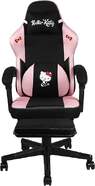 Silla Gaming Konix XK Kitty Gaming - Inclinable, Hasta 150&ordm; C, Negro, Rosa