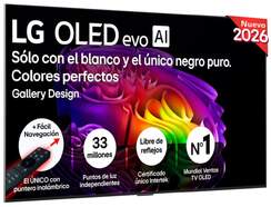 TV LG 65" OLED Evo 65G64LW - 4K Ultra HD, 4K a11 Gen3, 165 Hz, WebOS 26, Dolby Atmos 60W, HDR10 Pro