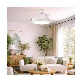 VENTILADOR TECHO CRISTAL PRIUS RETRAC 30W APP WH