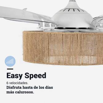 VENTILADOR TECHO U.BLUE JALOQUE WFC 104CM DC PLEG