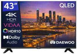 TV Daewoo 43" QLED 43VB56QV - 4K Ultra HD, Smart TV VIDAA, Dolby Audio 20W, HDR10