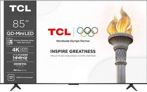 TV TCL 85" MiniLED 85C6K - 4K Ultra HD, Google TV, Sonido ONKYO 40 W, 144 Hz, HDR10+