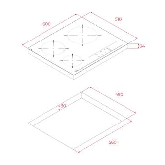ENCIM. TEKA TBC63632TTCBK 3F VIT 32CM 112530007