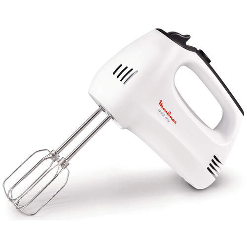 Batidora Amasadora Moulinex HM3101 Quickmix - 300W, 5 Velocidades + Turbo, Varillas + Ganchos