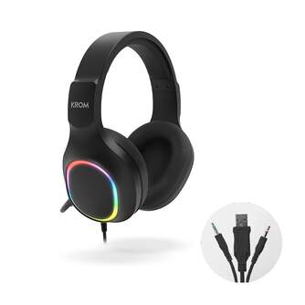 TECLADO RATON AURICULAR ALF. KROM KENTA GAMING NEG