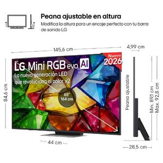 TV LG 65%%%quot; 65MRGB87B6B UHD MICRORGB A8 144HZ W26