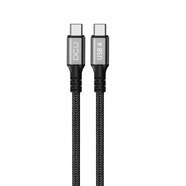 Cable DCU USB C a USB C - 1 m, 240 W/40G, Negro