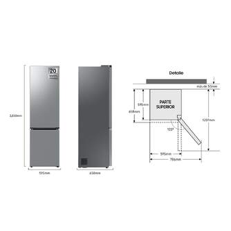 FRICOM. SAMSUNG RB38C603CS9/EF 203x59x66 NF INOX
