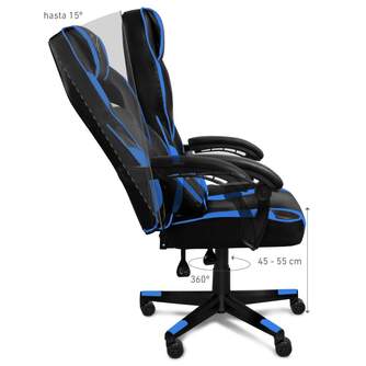 SILLA GAMING PHOENIX TROPHY CUERO PU AZUL/NEGRA