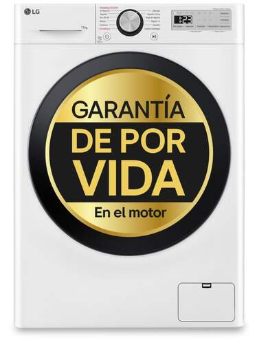 Lavadora LG F4WR5011A6F - 11 kg, 1400 rpm, Clase A -10%, Función Vapor, Steam, 6 Motion DD, Blanco