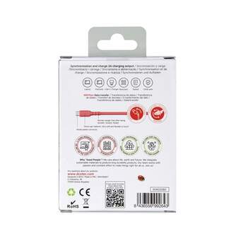 CABLE DCU USB C a USB C 1M ROJO