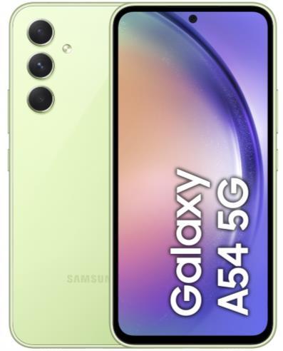 Samsung Galaxy A54 5G 8/256GB Verde - 6.4" FHD+ 120Hz, Exynos 1380, NFC, 50+12+5/32Mpx, 5000mAh 25W