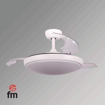 VENTILADOR TECHO FM VR1000 107CM RETRAC BLANCO