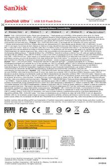 MEMORIA USB SANDISK CRUZER ULTRA 3.0 128GB 130MB/S