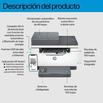 IMP. MULTI HP LASERJET MFP M234SDW MONOCROMO WIFI