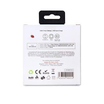 CARGADOR DCU 1XUSB C 1XUSB A DE 18W