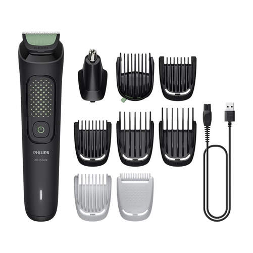 Afeitadora Corporal Philips MG3945/15 - 9 En 1, Autonomía 90 Min, Carga 4 h, Negro, Verde