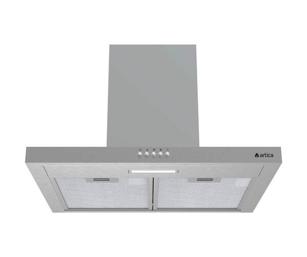 Campana Decorativa Artica ALINE60BI - 60 cm, 400 m3/h, Luz LED, 3 Velocidades, Clase B, Inox