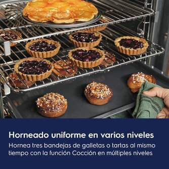 HORNO ELECTROLUX EOF6P46VX0 72L PIRO INOX/NEGRO