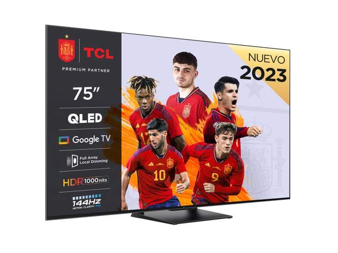 TV 75" QLED TCL 75C745 - 4K HDR Pro 144Hz, Full Array, Dolby Vision/Atmos 30W, Game Master HDMI 2.1